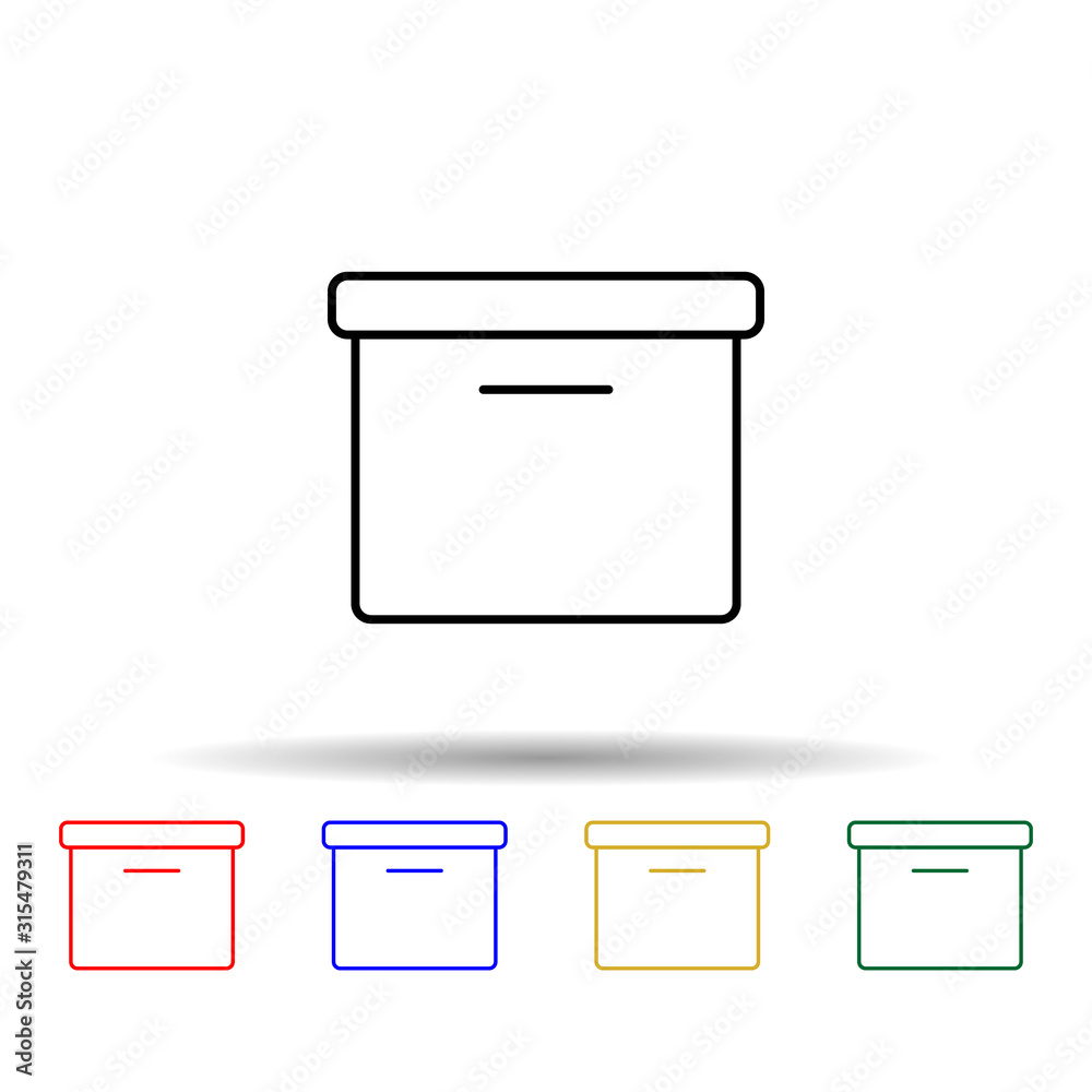 ballot box multi color style icon. Simple thin line, outline vector of web icons for ui and ux, website or mobile application ballot box multi color style icon. Simple thin line, outline vector of web icons for ui and ux, website or mobile application