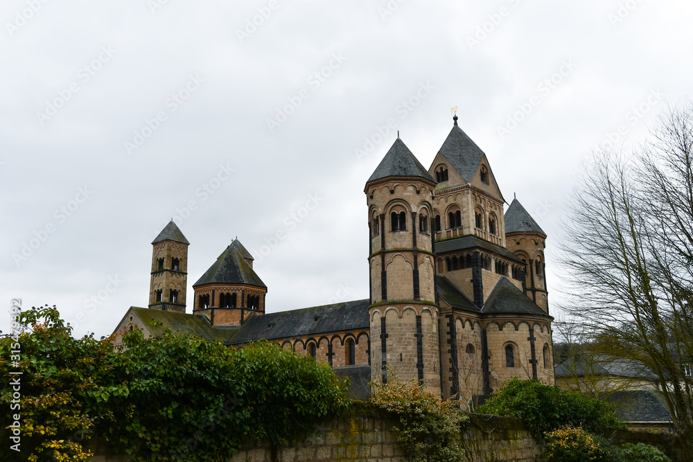 The Benedictine monastery in Maria Laach on a winter day The Benedictine monastery in Maria Laach on a winter day