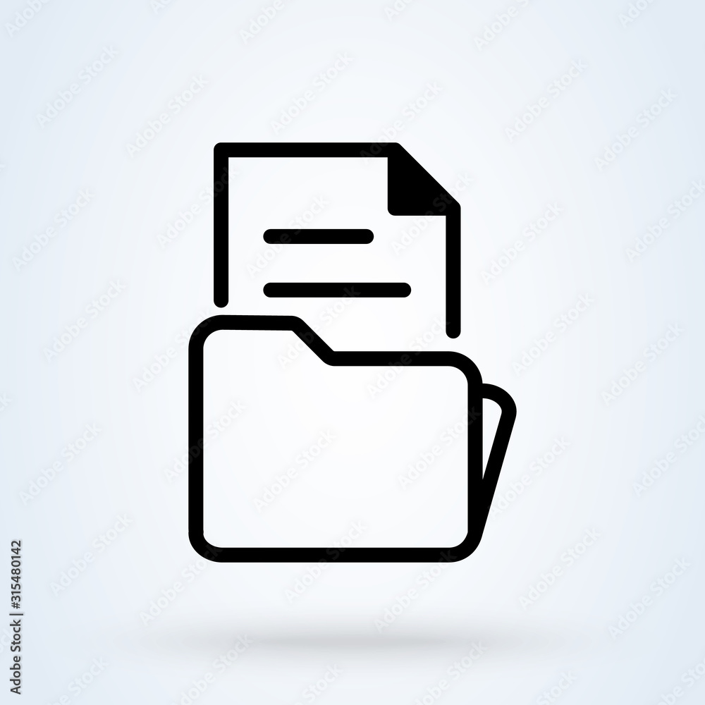 document file and folder. Simple modern icon design illustration. document file and folder. Simple modern icon design illustration.