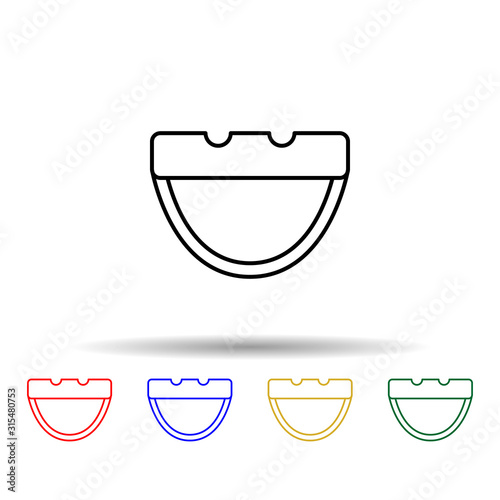 sink top view multi color style icon. Simple thin line, outline vector of web icons for ui and ux, website or mobile application