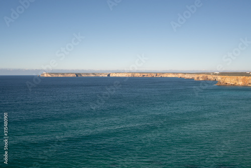 Beach cliffs in Sagres coast in Portugal © Luis