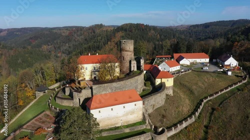 Castle Svojanov. The castle was founded in the mid 13th century, Moravia, Czech Republic photo