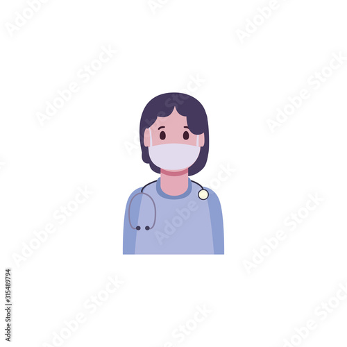 Isolated woman doctor vector design