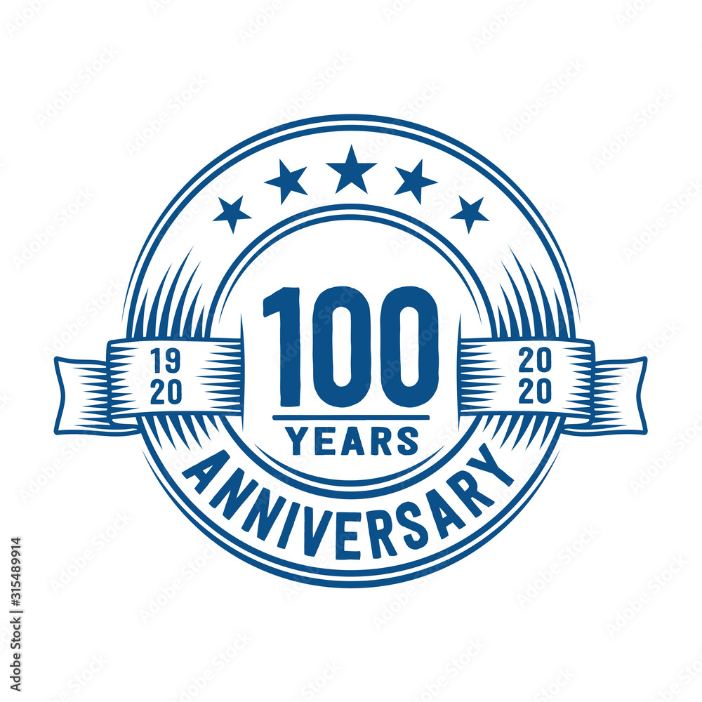 100 years logo design template. 100th anniversary vector and illustration. 100 years logo design template. 100th anniversary vector and illustration.