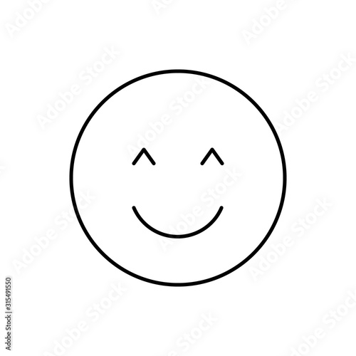 Happy, emotions icon. Simple line, outline vector expression of mood icons for ui and ux, website or mobile application