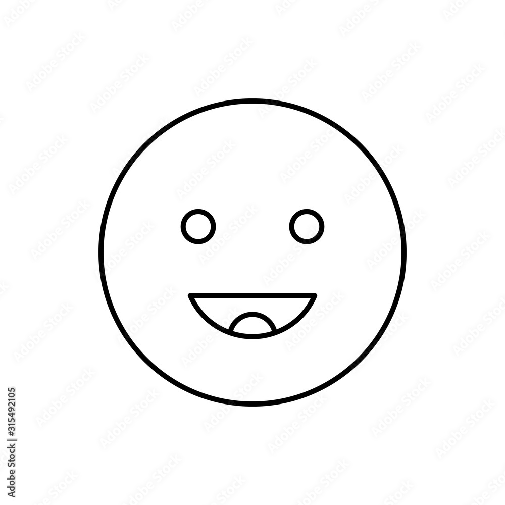 Happy smiling, tongue, emotions icon. Simple line, outline vector expression of mood icons for ui and ux, website or mobile application