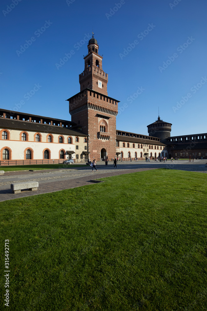 The Filarete tower of the Sforza Castle, Milan, Italy