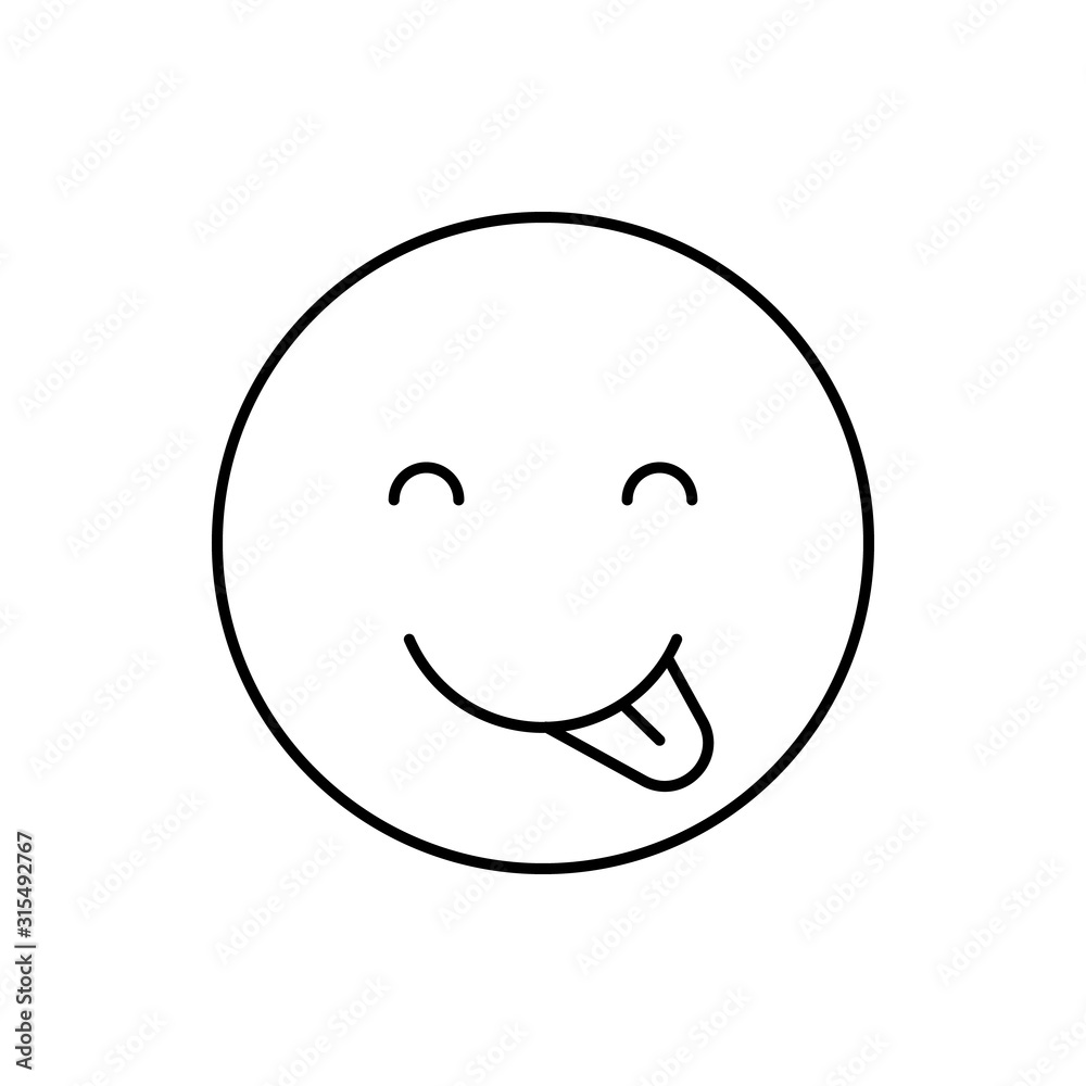 Food, emotions icon. Simple line, outline vector expression of mood icons for ui and ux, website or mobile application Food, emotions icon. Simple line, outline vector expression of mood icons for ui and ux, website or mobile application