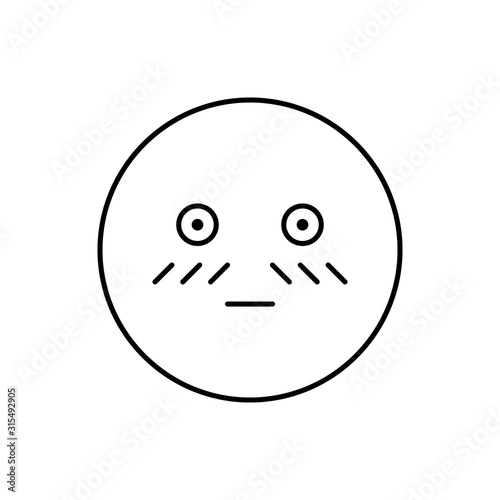 Grinning, emotions icon. Simple line, outline vector expression of mood icons for ui and ux, website or mobile application
