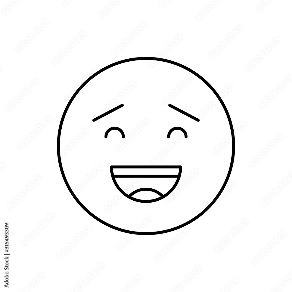 Awkward, smile, emotion icon. Simple line, outline vector expression of mood icons for ui and ux, website or mobile application Awkward, smile, emotion icon. Simple line, outline vector expression of mood icons for ui and ux, website or mobile application