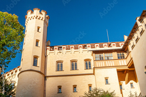 Exterior of Hohenschwangau palace in Bavaria, Germany