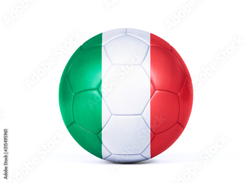 Football in the colors of the Italian flag