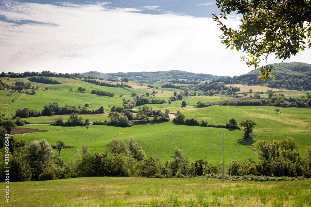 a green landscape next to Bardone (Terenzo), Province of Parma, Emilia-Romagna, Italy