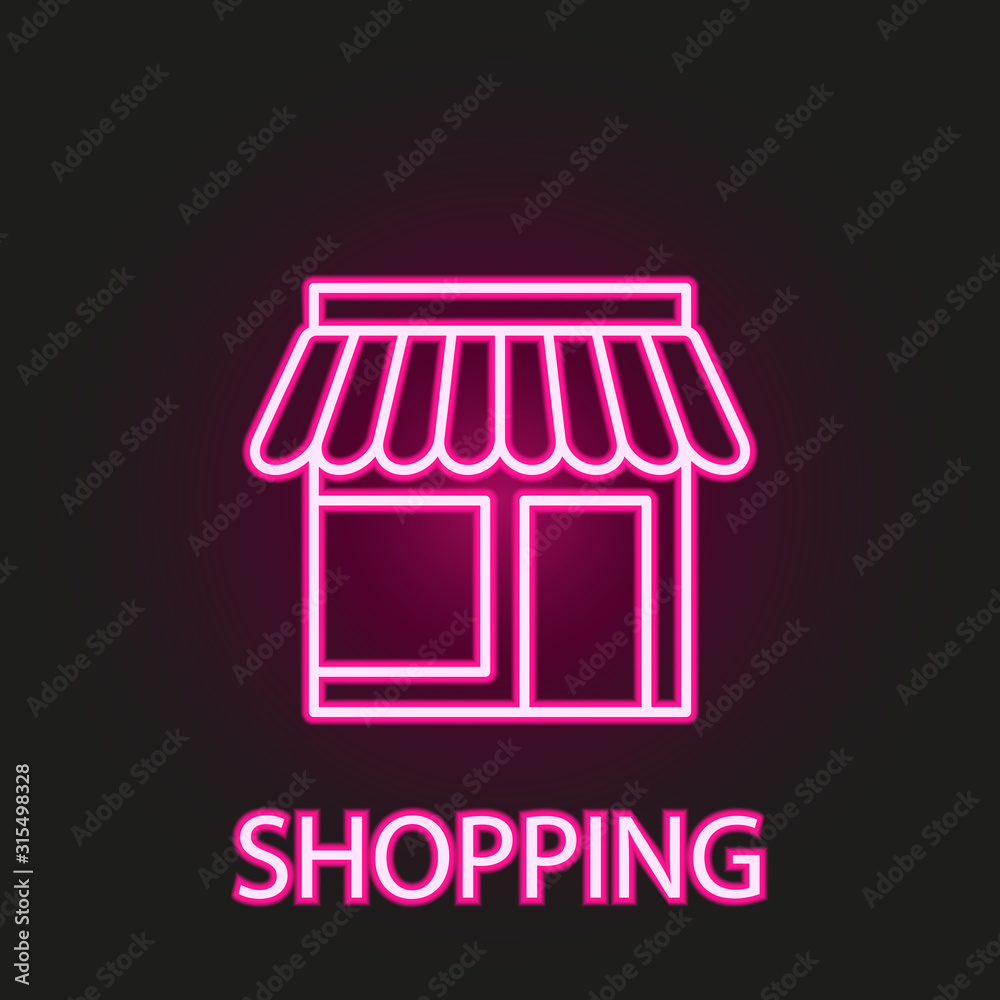relaxation in shopping neon style icon. Simple thin line, outline vector of relaxation icons for ui and ux, website or mobile application relaxation in shopping neon style icon. Simple thin line, outline vector of relaxation icons for ui and ux, website or mobile application