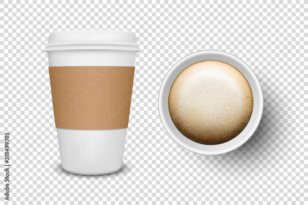 Coffee cup isolated on a transparent background Vector Image