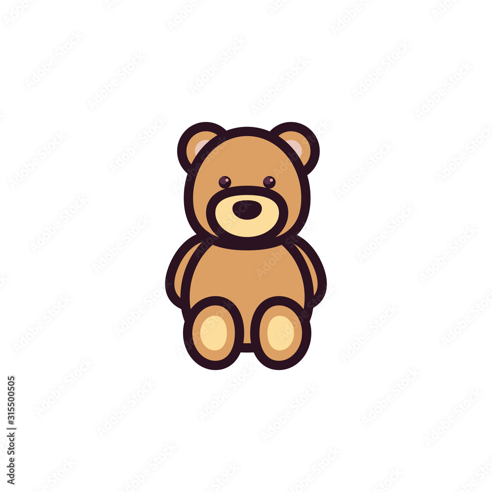 Naklejka premium Cute bear cartoon vector design