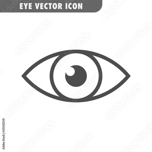Eye vector icon. Human vision symbol.