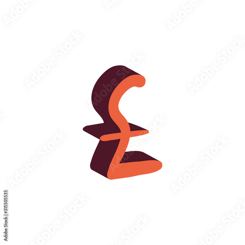 Isolated pound symbol vector design © djvstock