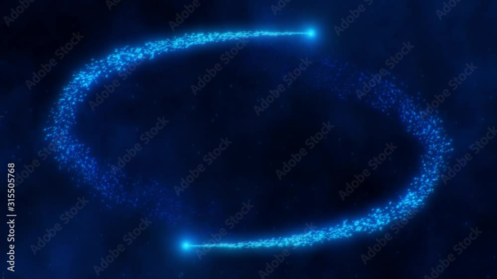 Blue Glowing Particles with Trail Intro Logo Background