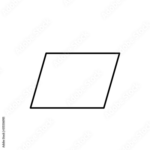 Geometric shapes, quadrangle icon. Simple line, outline vector 3d figures icons for ui and ux, website or mobile application