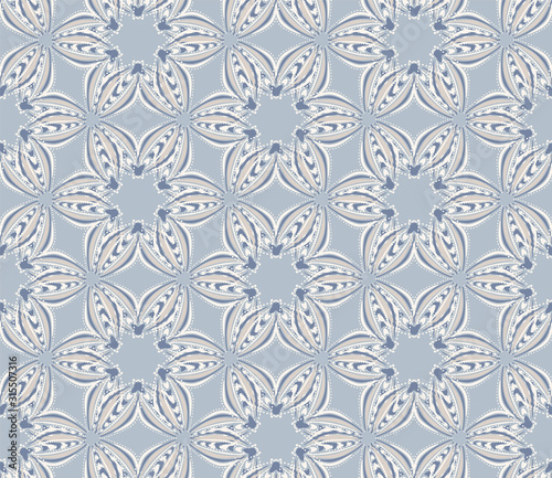  French shabby chic floral linen vector texture background. Pretty daisy flower on blue seamless pattern. Hand drawn floral interior home decor swatch. Classic rustic farmhouse style all over prin