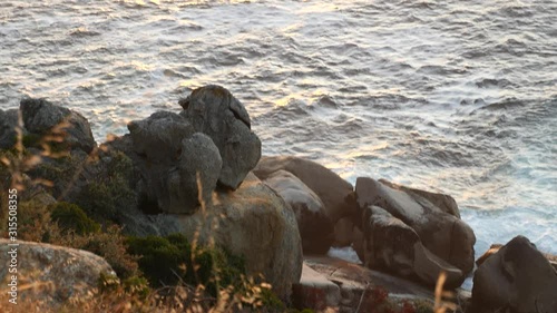 Rocky beach landscape in Cape Town, South Africa