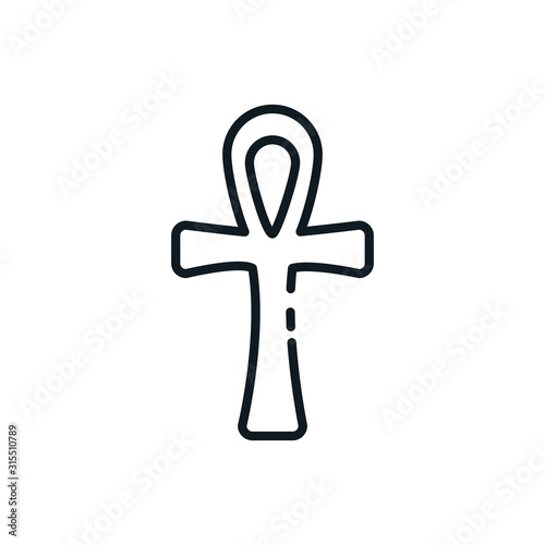 Isolated ankh cross symbol vector design