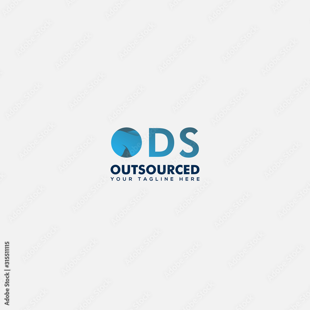 ODS lettering dental and surgery logo design