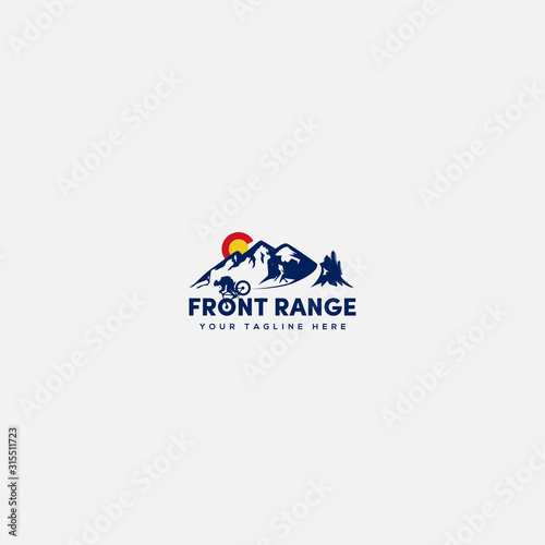 MTB mountain bike logo event and vacation logo