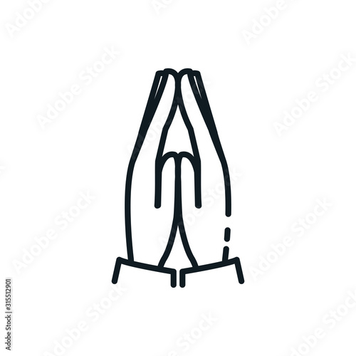 Isolated sign language with hands vector design