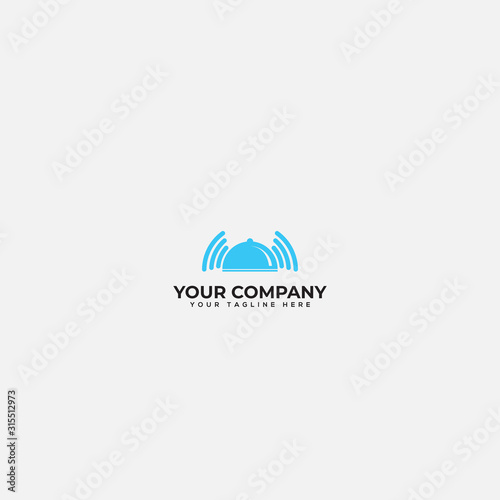 wireless and restaurant logo, food and drink logo