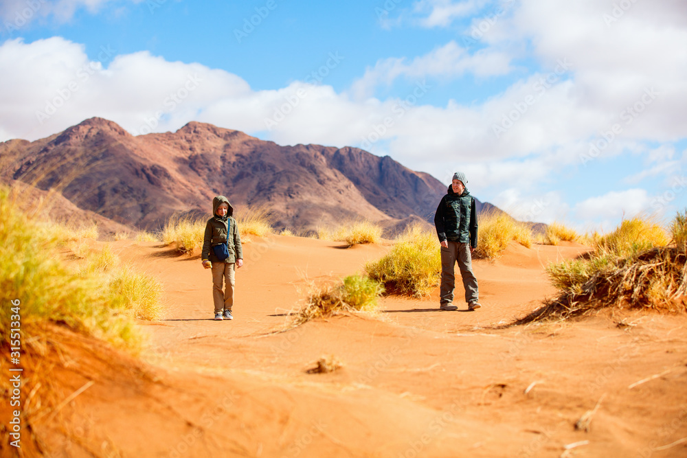 Kids in Namib desert