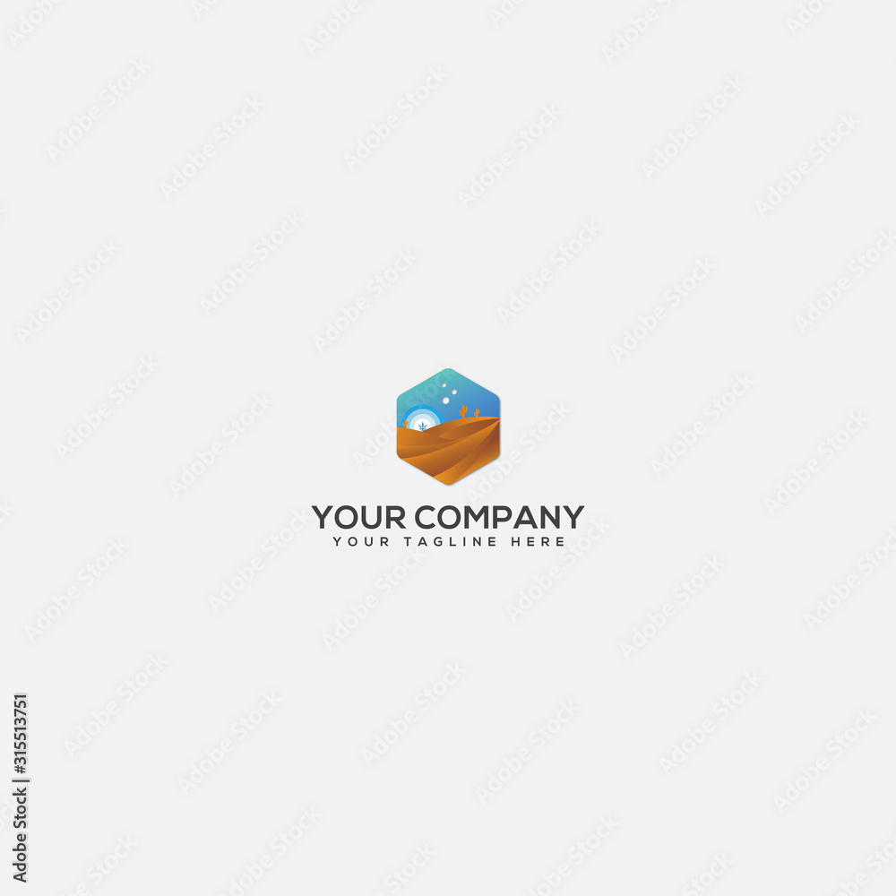 dessert and restaurant logo, hexagonal desert logo design dessert and restaurant logo, hexagonal desert logo design