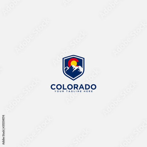 secure mountain logo, colorado mountain, safety logo