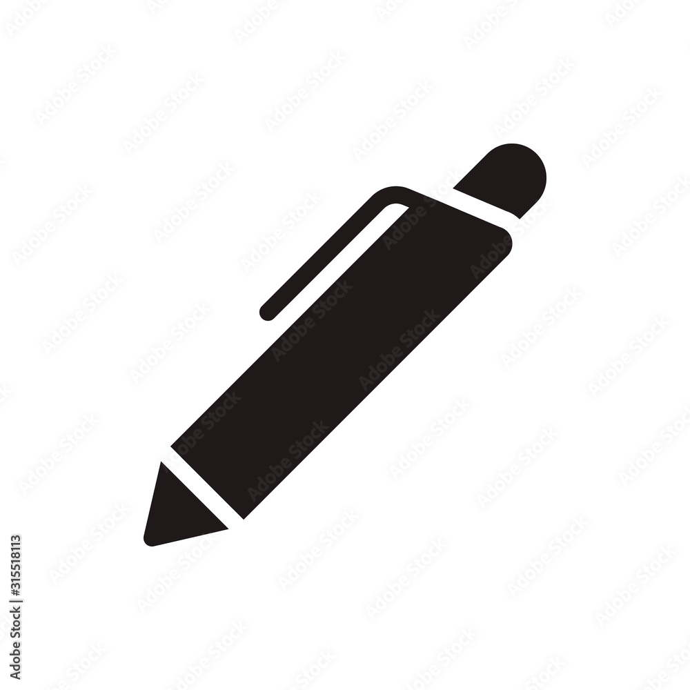 Pen icon in trendy flat style design. Vector graphic illustration. Pen icon for website design, logo, UI. Pixel perfect. EPS 10. Pen icon in trendy flat style design. Vector graphic illustration. Pen icon for website design, logo, UI. Pixel perfect. EPS 10.