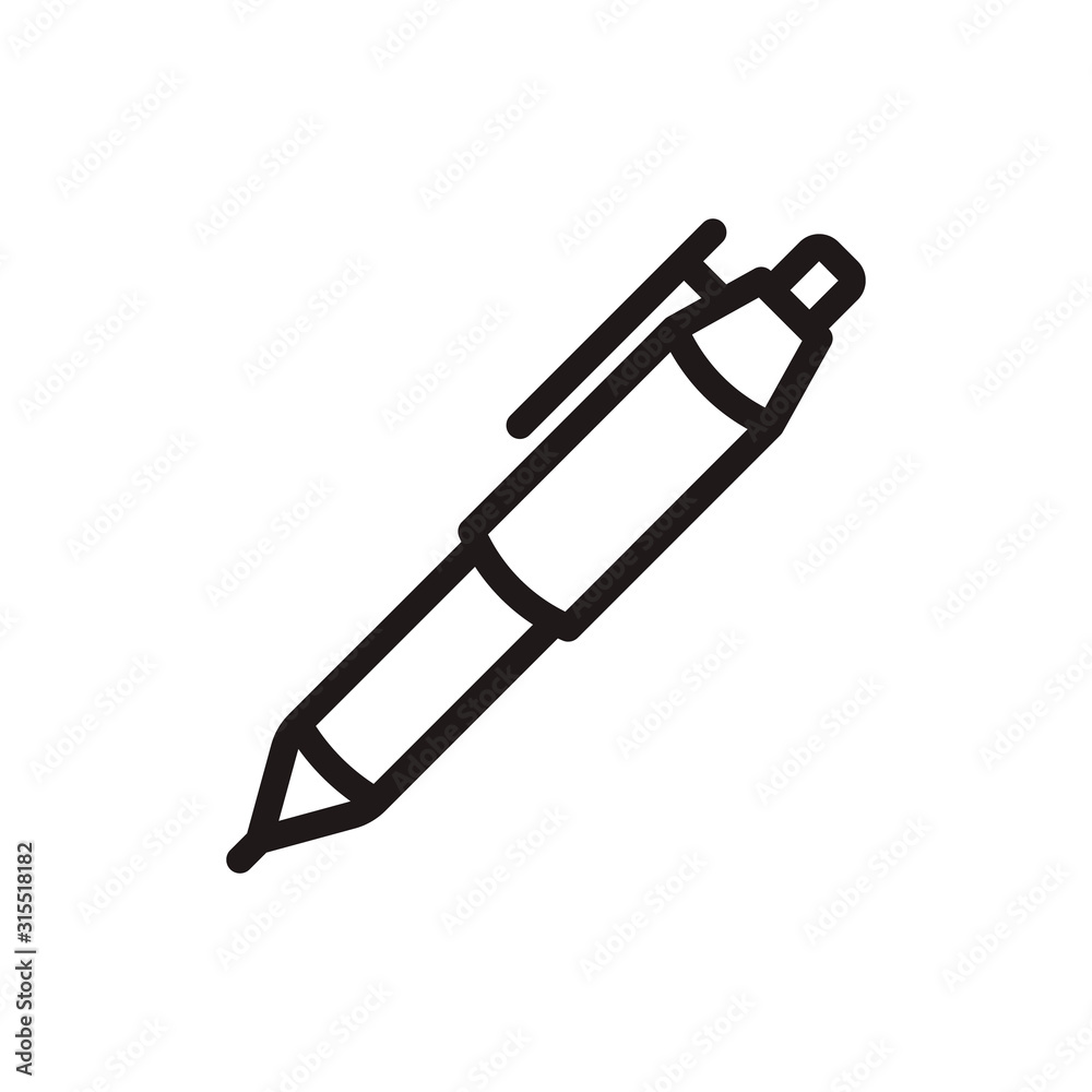 Pen icon in trendy outline style design. Vector graphic illustration. Pen icon for website design, logo, UI. Editable vector stroke. Pixel perfect. EPS 10. Pen icon in trendy outline style design. Vector graphic illustration. Pen icon for website design, logo, UI. Editable vector stroke. Pixel perfect. EPS 10.