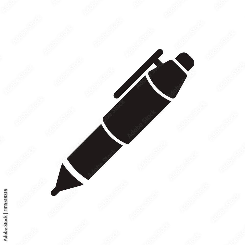 Pen icon in trendy flat style design. Vector graphic illustration. Pen icon for website design, logo, UI. Pixel perfect. EPS 10. Pen icon in trendy flat style design. Vector graphic illustration. Pen icon for website design, logo, UI. Pixel perfect. EPS 10.