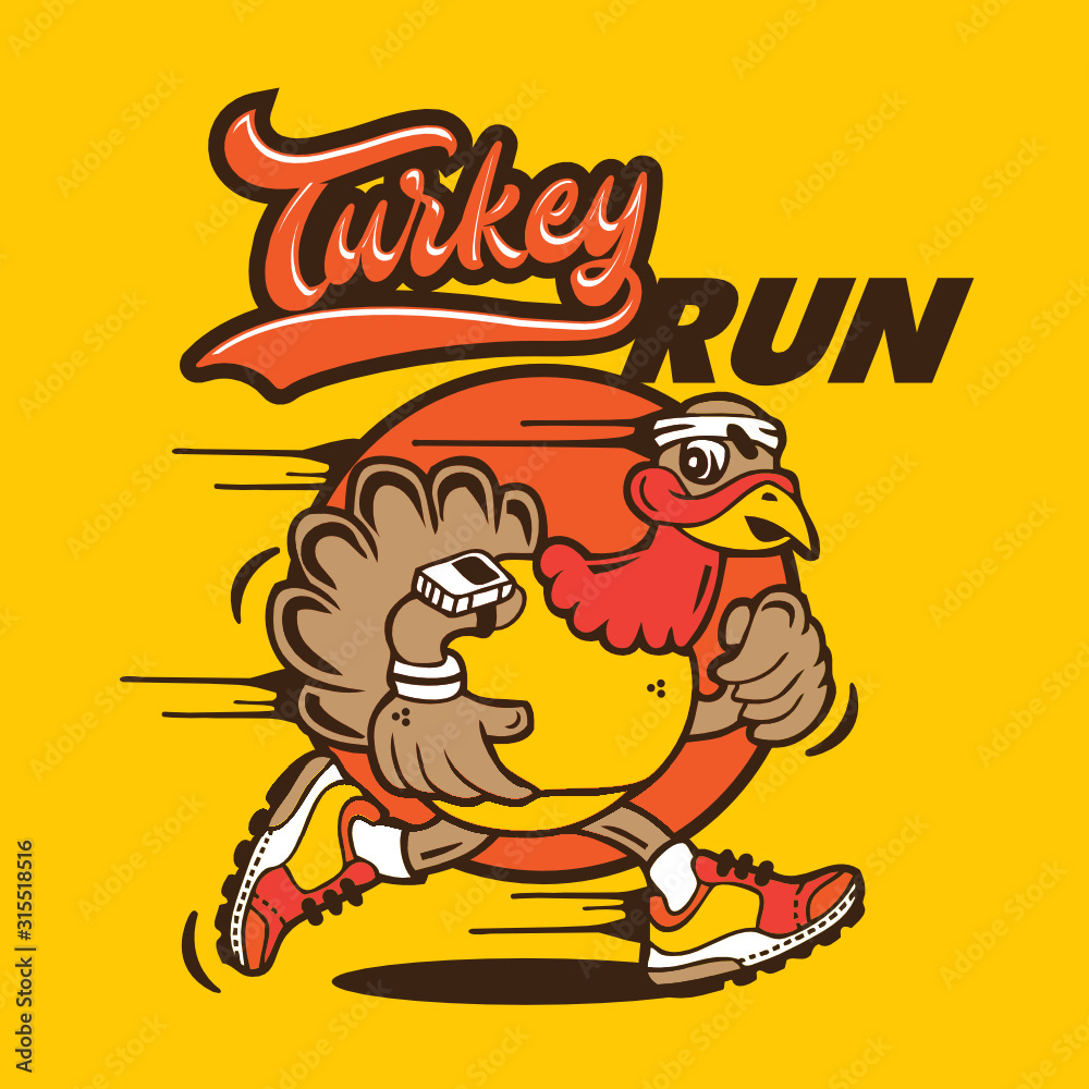 Turkey Running Character Design Turkey Running Character Design