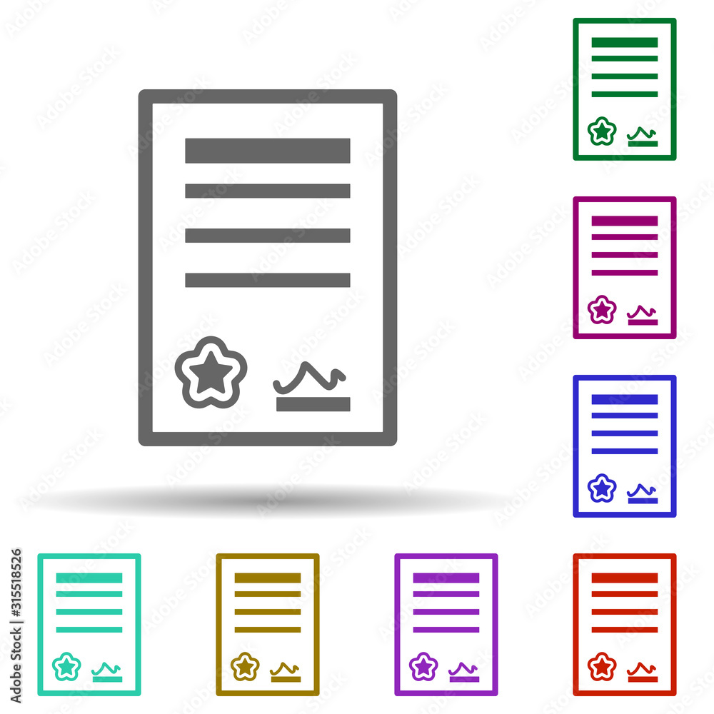 Attention, gdpr in multi color style icon. Simple glyph, flat vector of gdpr icons for ui and ux, website or mobile application Attention, gdpr in multi color style icon. Simple glyph, flat vector of gdpr icons for ui and ux, website or mobile application