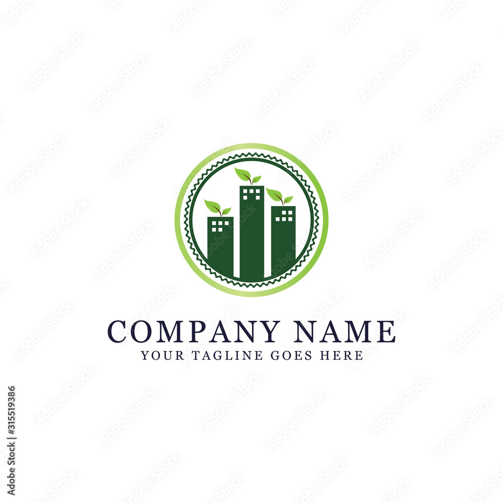 Green building logo image, apartment logo design Green building logo image, apartment logo design