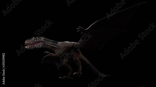 Monsters of background  3d render