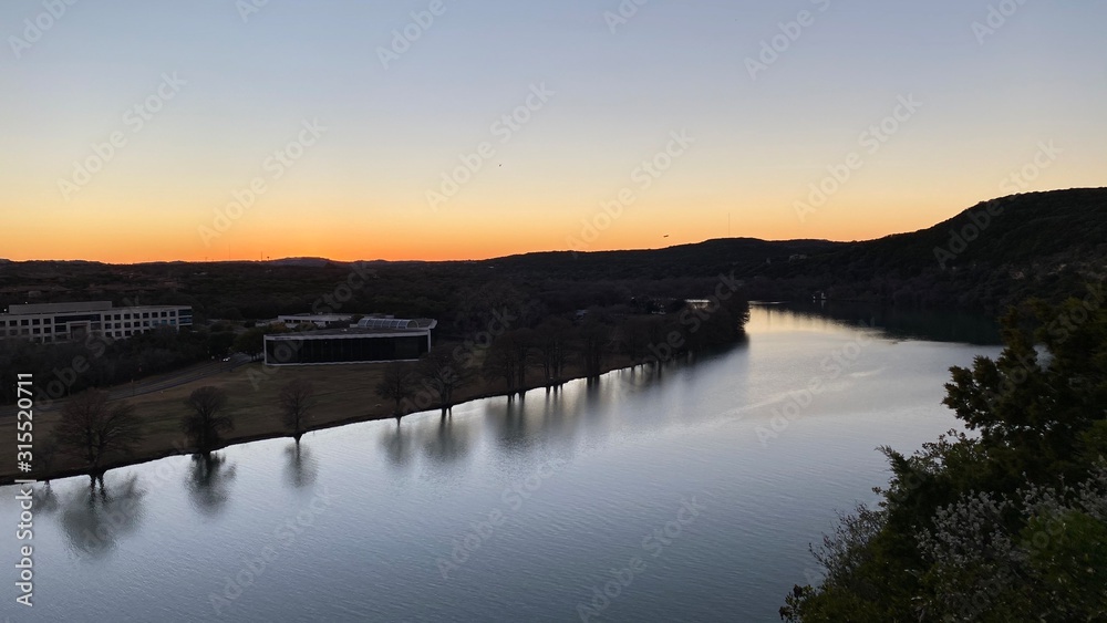 sunset on the lake