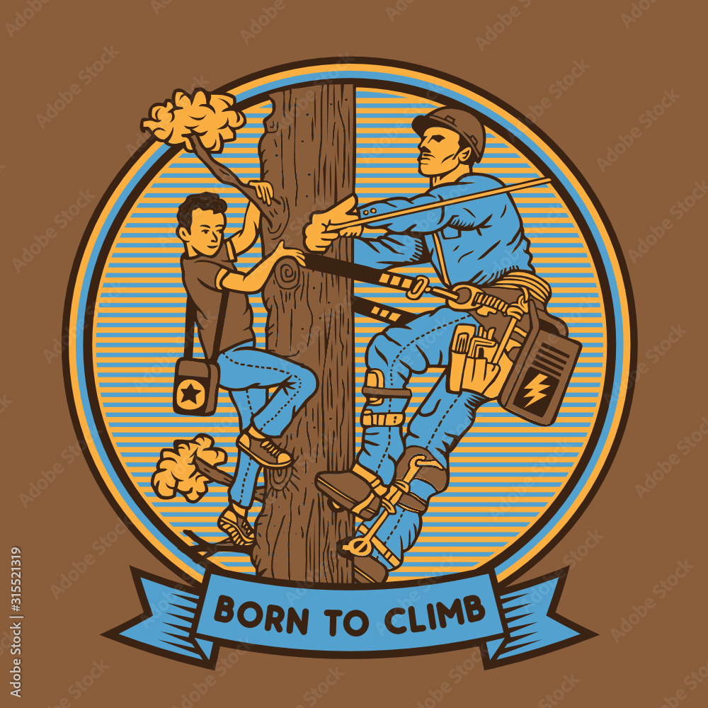 Obraz premium Lineman Illustration