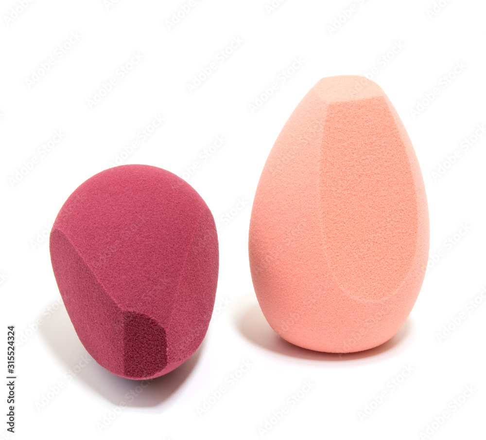 Beauty blender on white isolated background for cosmetics Beauty blender on white isolated background for cosmetics