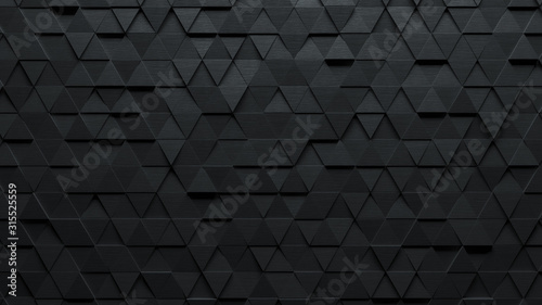 Triangle stereo abstract background in 3D rendering