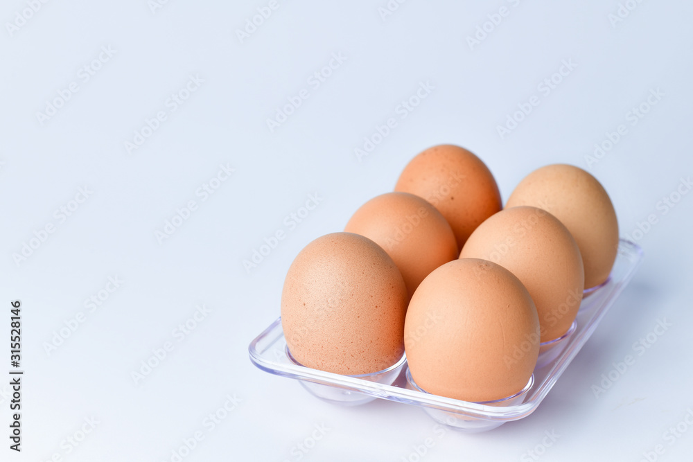 Close up of Chicken Eggs Close up of Chicken Eggs