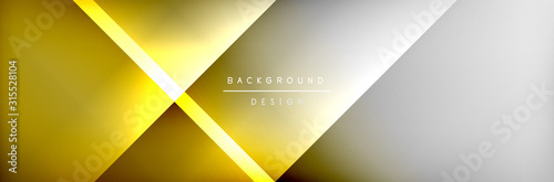 Abstract background - squares and lines composition created with lights and shadows. Technology or business digital template