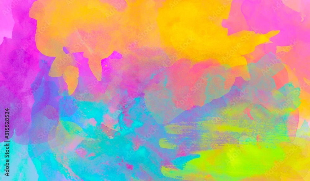 Colorful abstract watercolor hand painted background