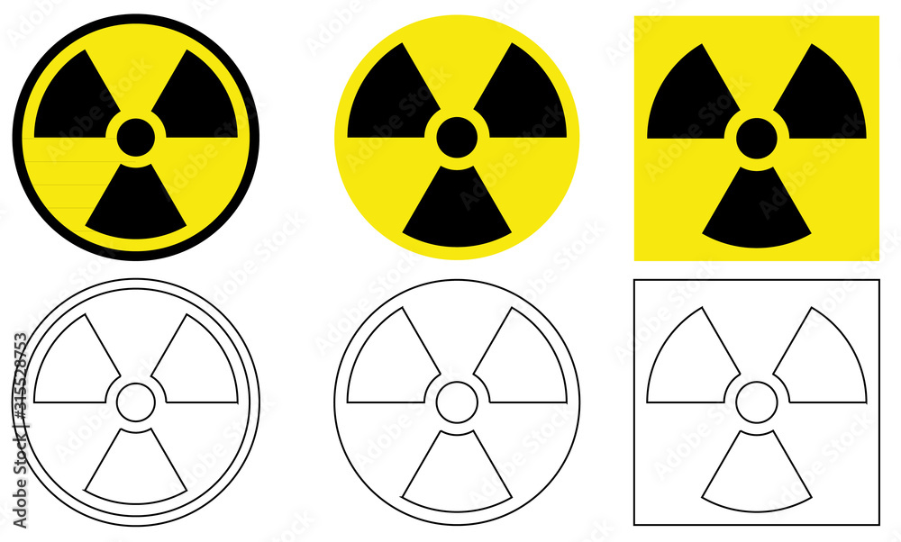 radiation symbol Stock Vector Adobe Stock