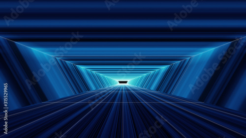 Fototapeta Naklejka Na Ścianę i Meble -  3D rendering technology information tunnel